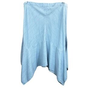 NWT Gap‎ Chambray Asymmetrical Hem Midi Skirt Size 20 Light Blue